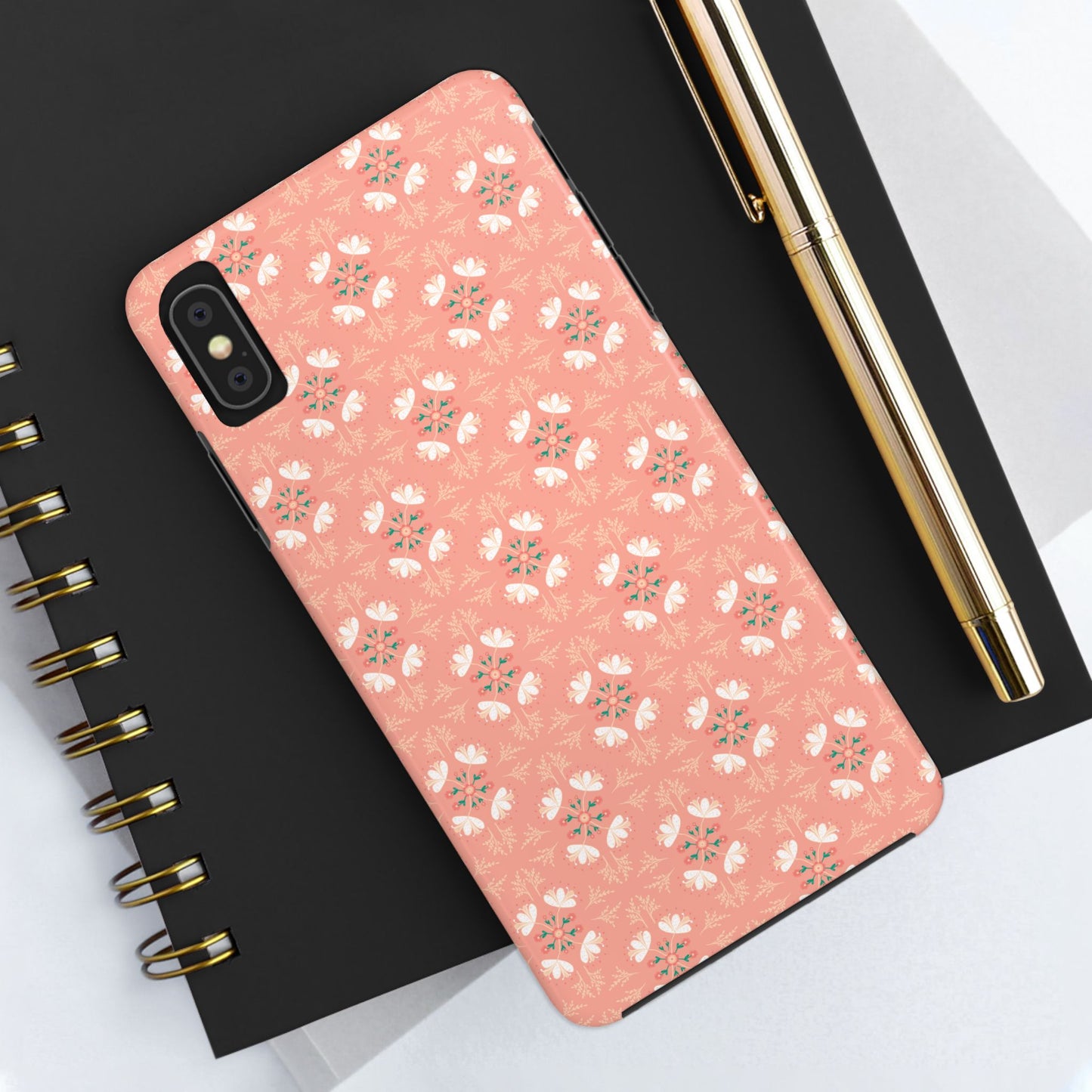 Pink Floral Tough Phone Cases