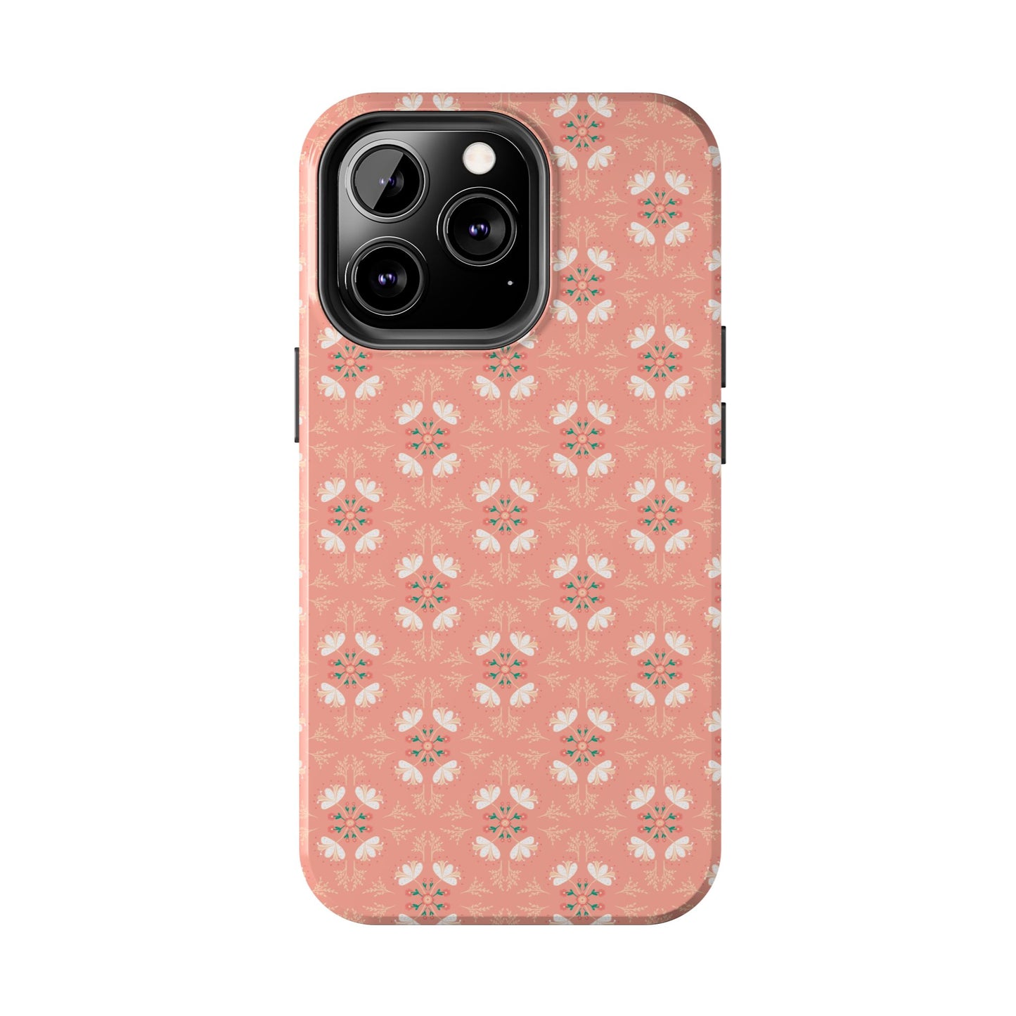 Pink Floral Tough Phone Cases