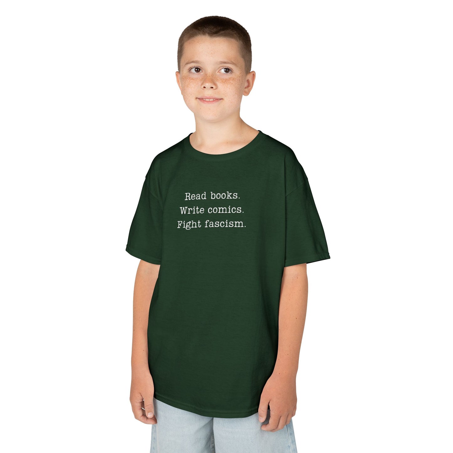 Youth Read Books Write Comics Fight Fascism T-Shirt | Activist Tee | ACLU Donation