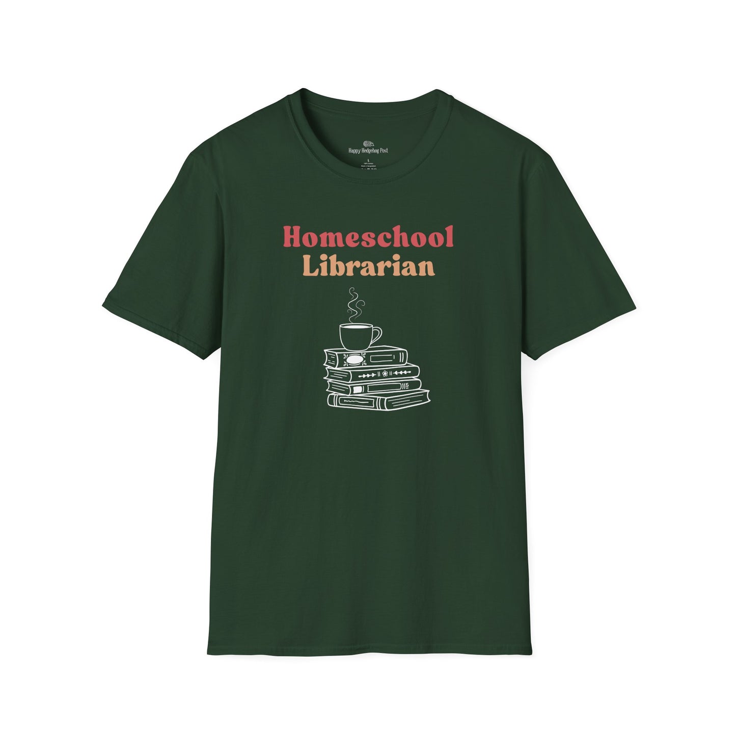 Homeschool Librarian T-Shirt | Book Stack Coffee Mug Design  |  ACLU Donation