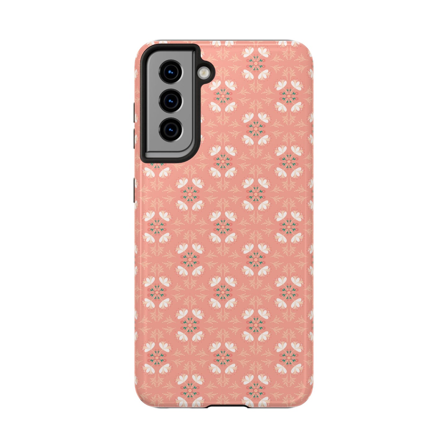 Pink Floral Tough Phone Cases