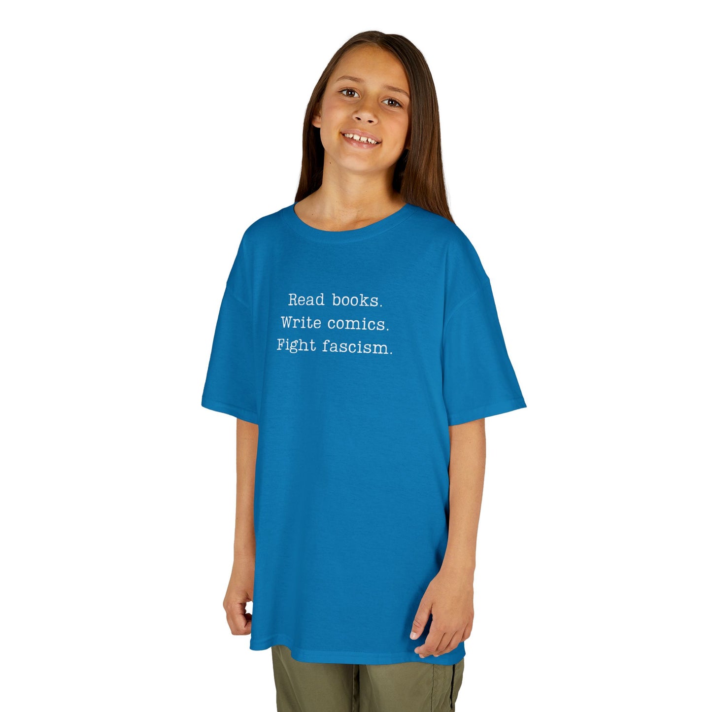 Youth Read Books Write Comics Fight Fascism T-Shirt | Activist Tee | ACLU Donation