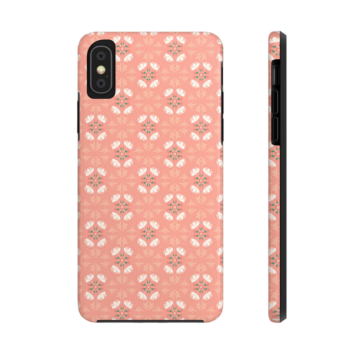 Pink Floral Tough Phone Cases