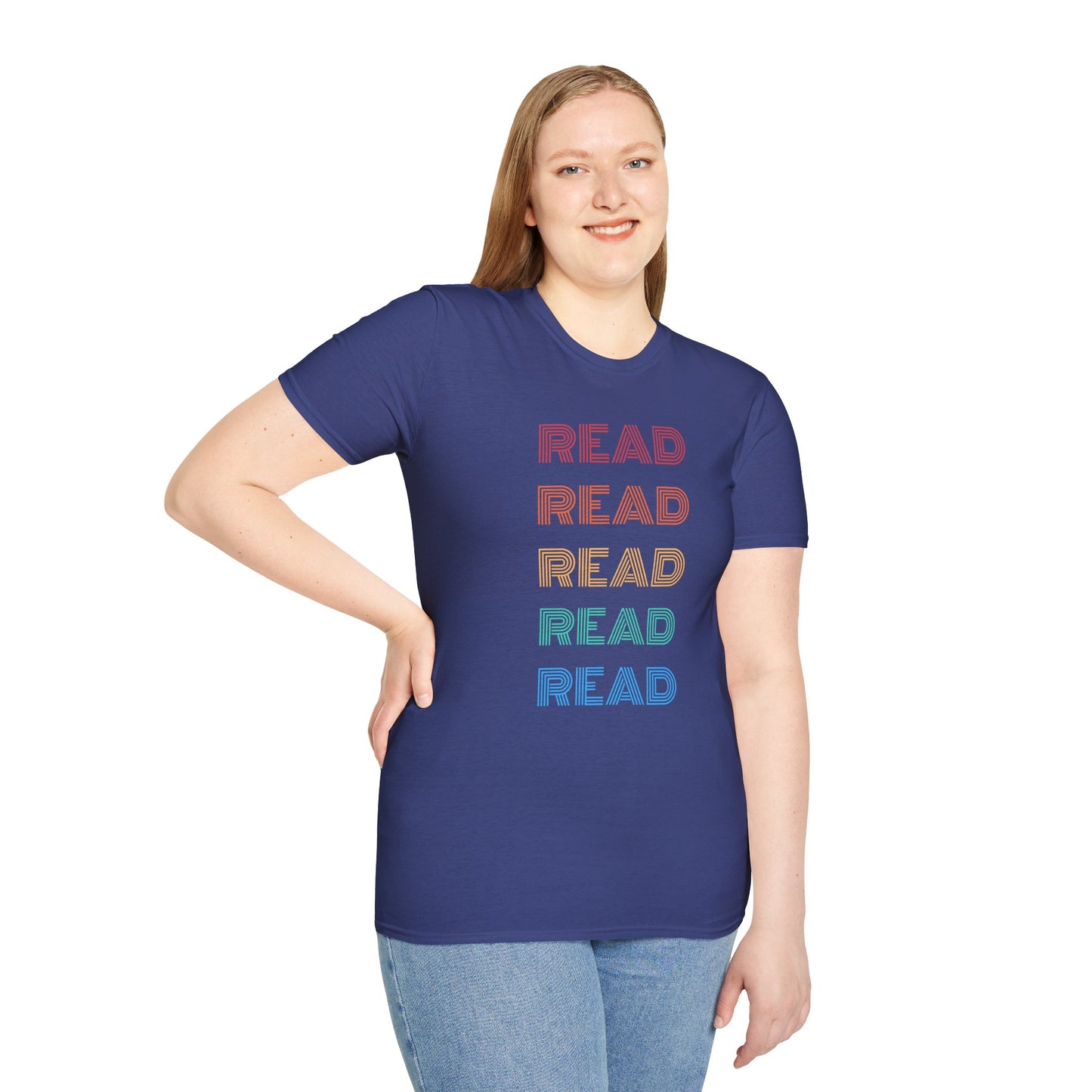 Rainbow READ T-Shirt | Book Lover Gift |  Rainbow Design