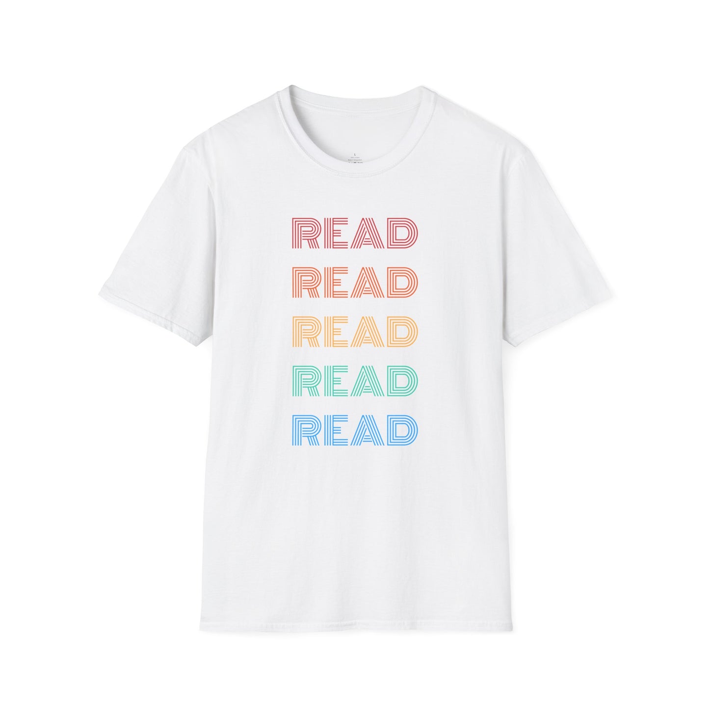 Rainbow READ T-Shirt | Book Lover Gift |  Rainbow Design