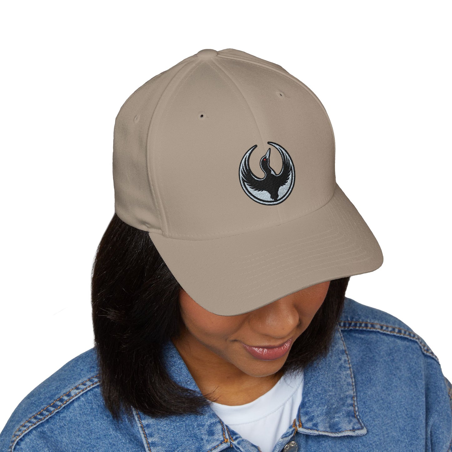 Minnesota Rebel Loon Structured Cap | Embroidered Resistance Symbol Baseball Hat | Fitted Stretch Band | 100% Profits to ACLU MN & Second Harvest Heartland