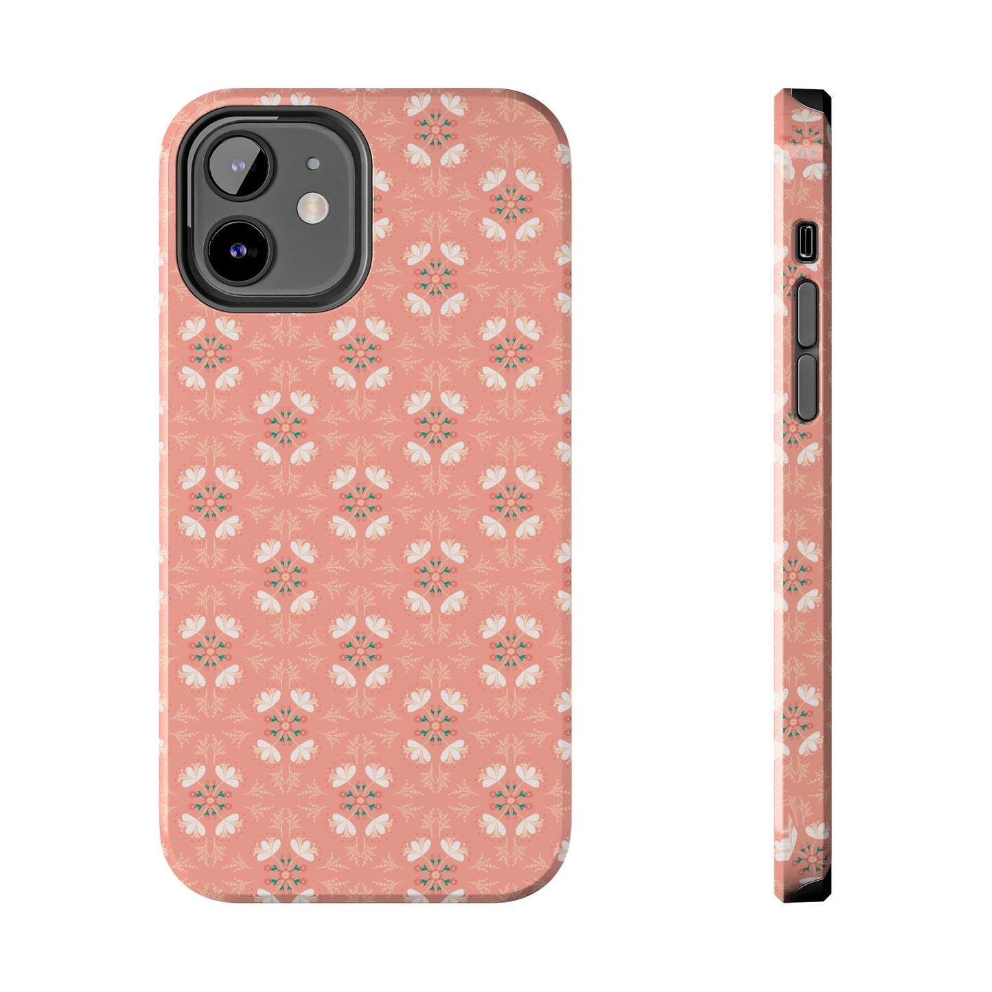 Pink Floral Tough Phone Cases