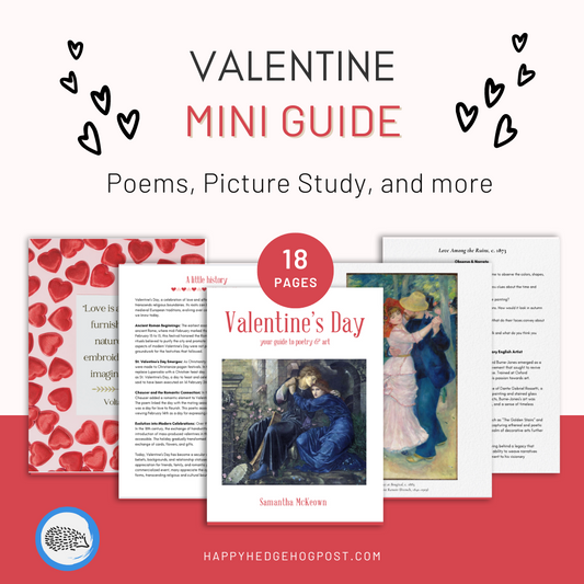 Mini Valentine Guide PDF | Art & Poems Morning Basket | Homeschool