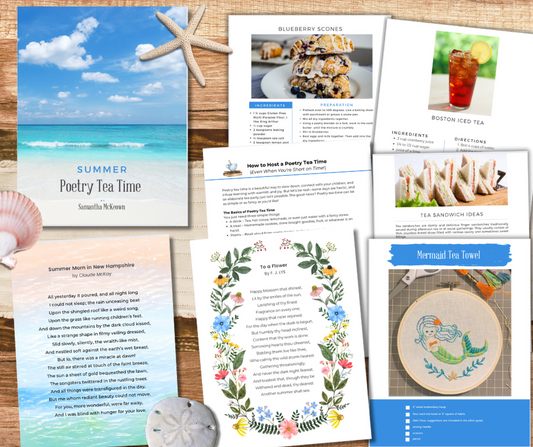 Summer Poetry Tea Time PDF | Morning Basket