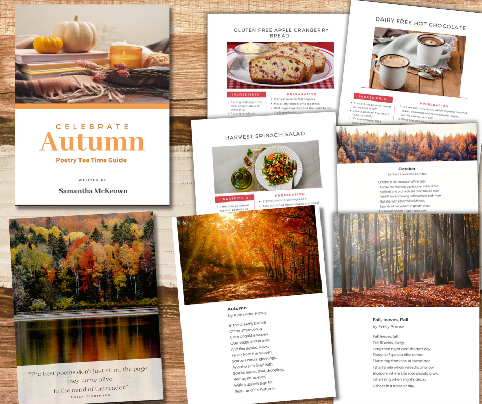 Autumn Poetry Tea Time PDF | Morning Basket