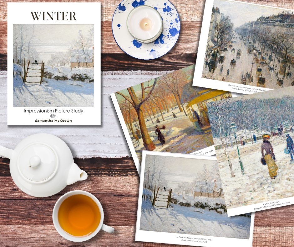 Winter Impressionist Picture Study + Printable Art