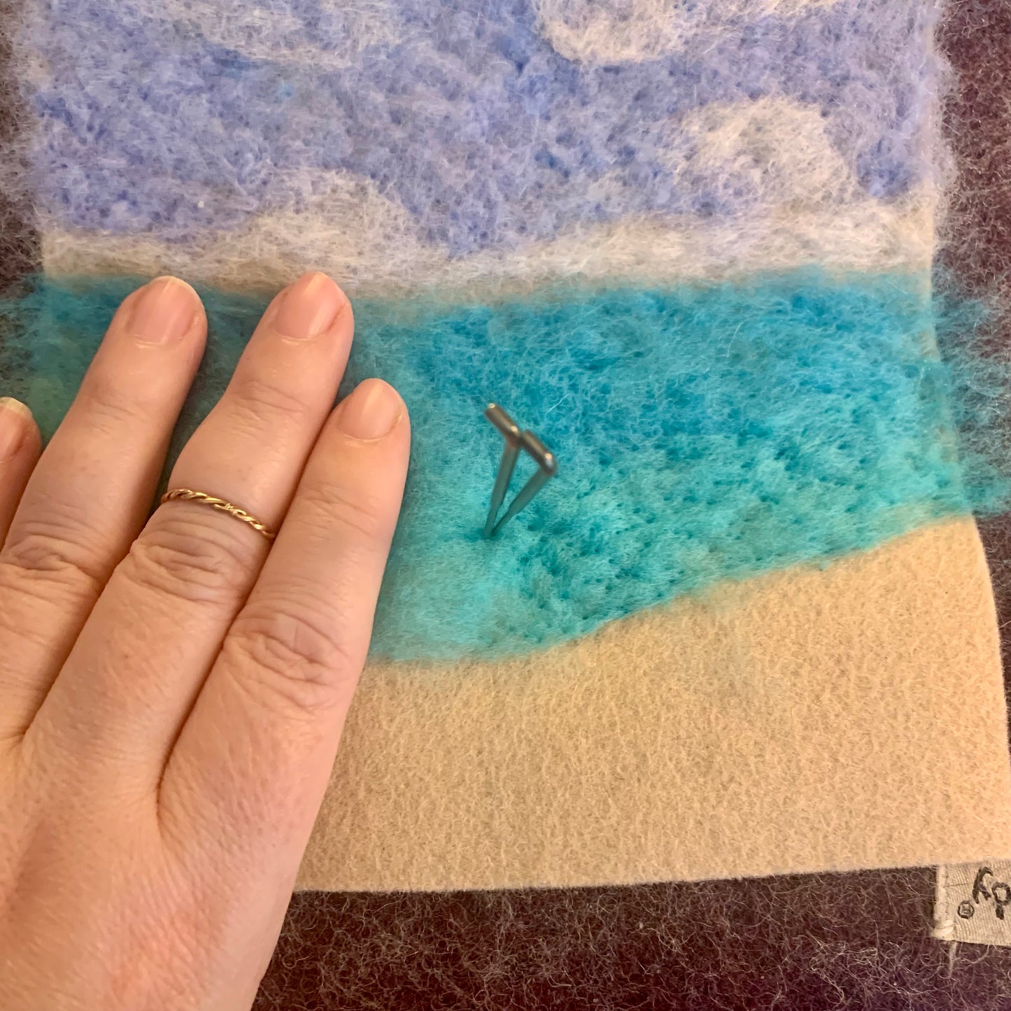 Beach Wool Painting Beginner Needle Felting Kit