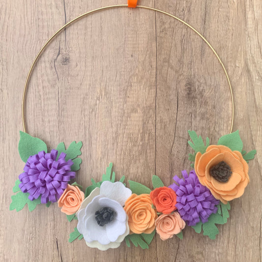 Felt Flower Wreath Tutorial PDF