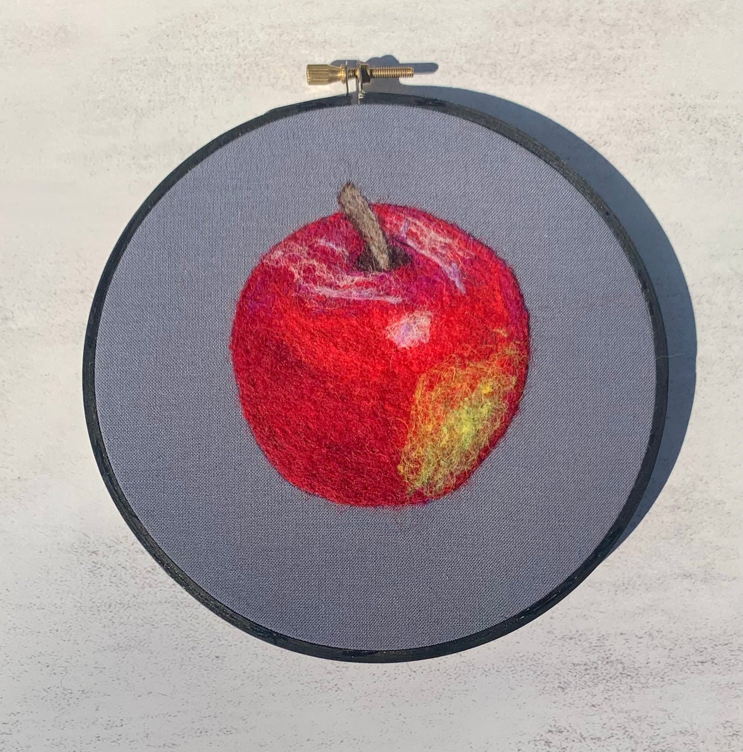 Red Apple Wool Painting