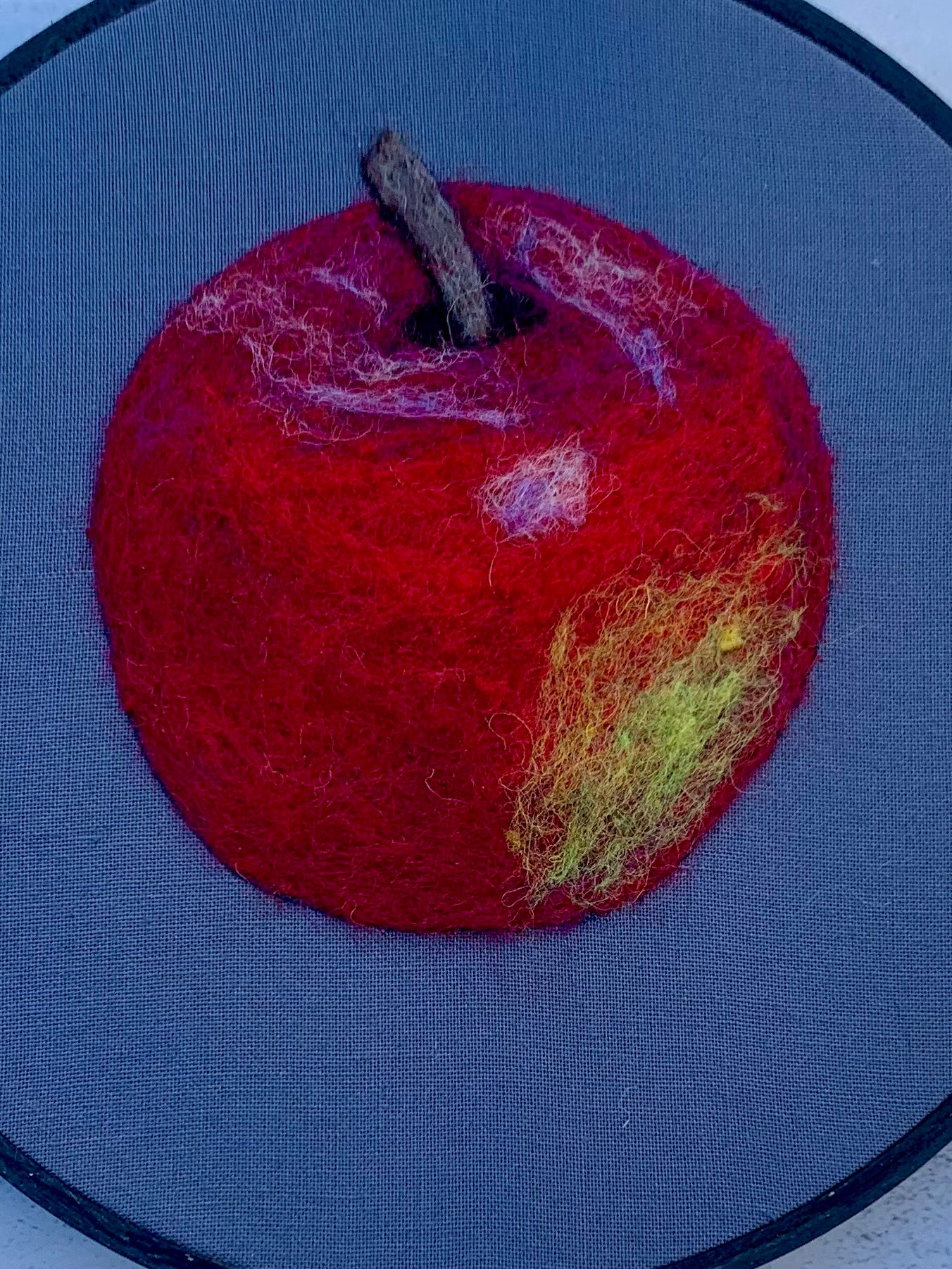 Red Apple Wool Painting