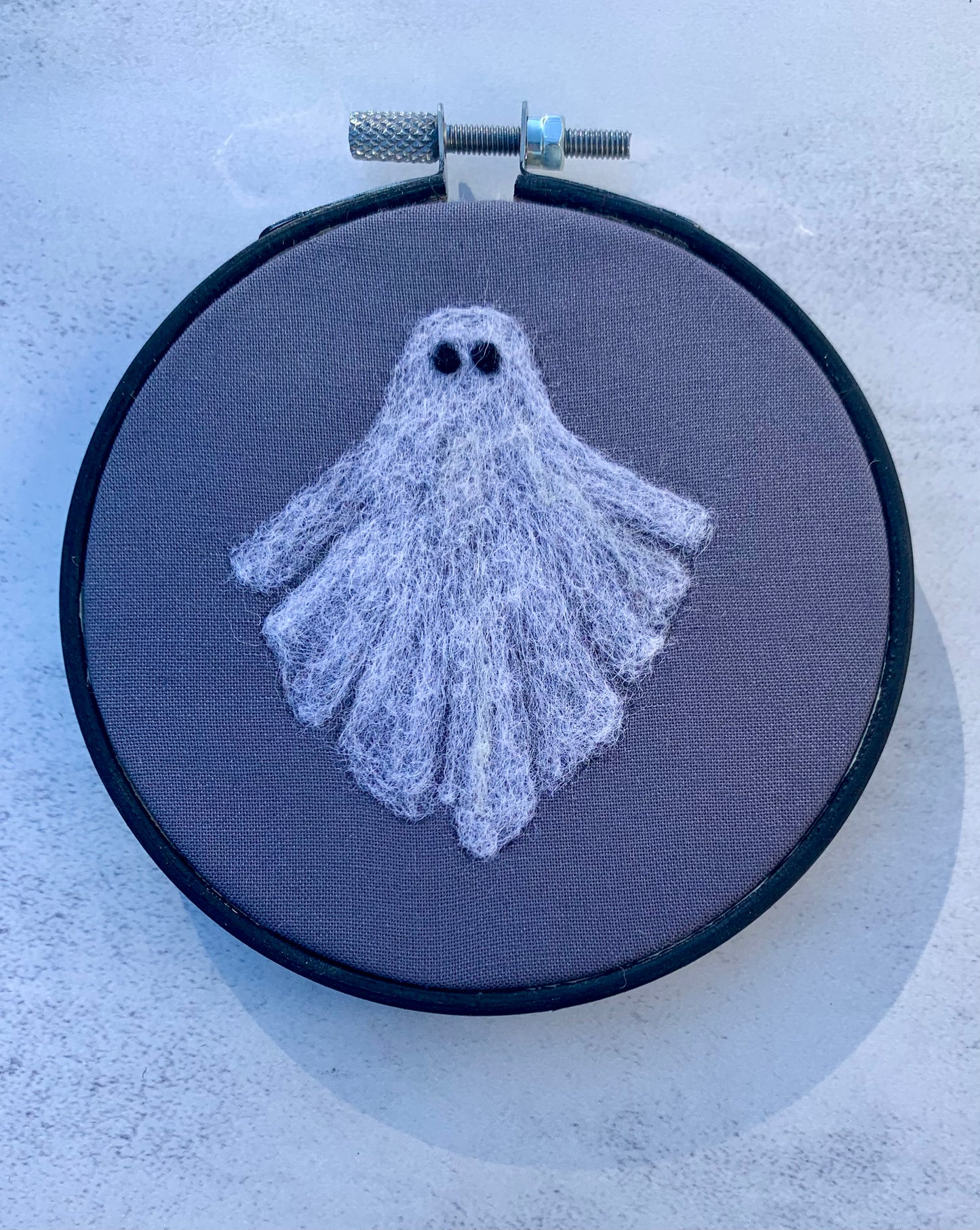 Ghost Felted Wool Painting