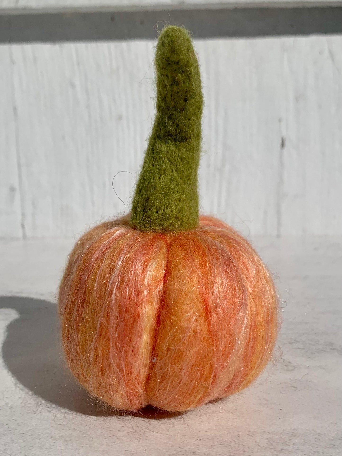 Medium Orange Felted Pumpkin