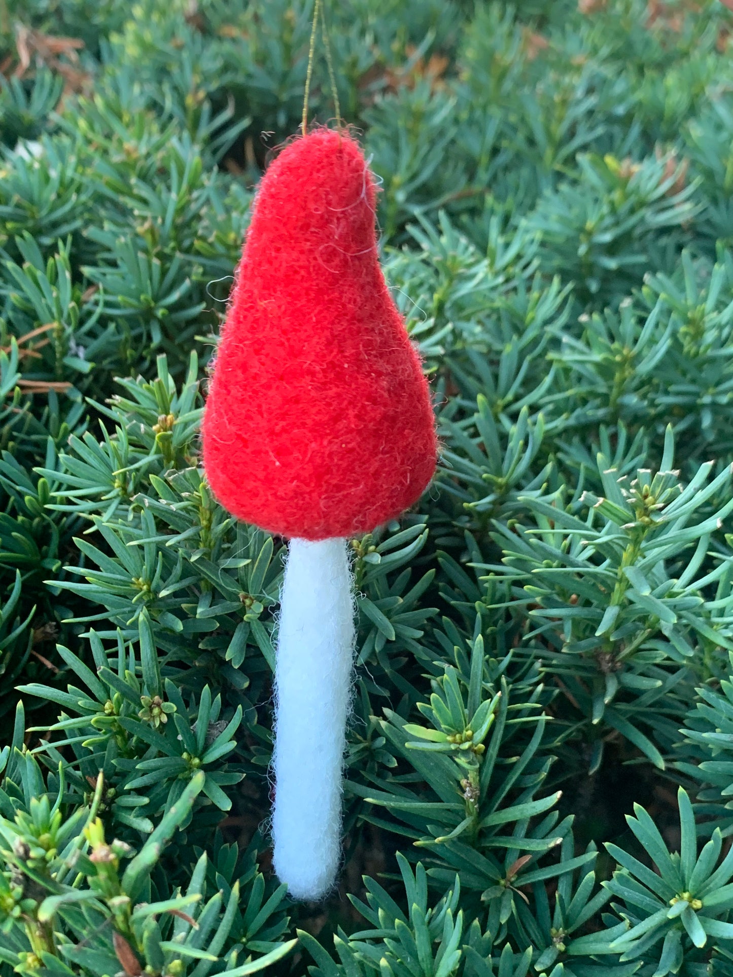 Red Mushroom Felted Ornament