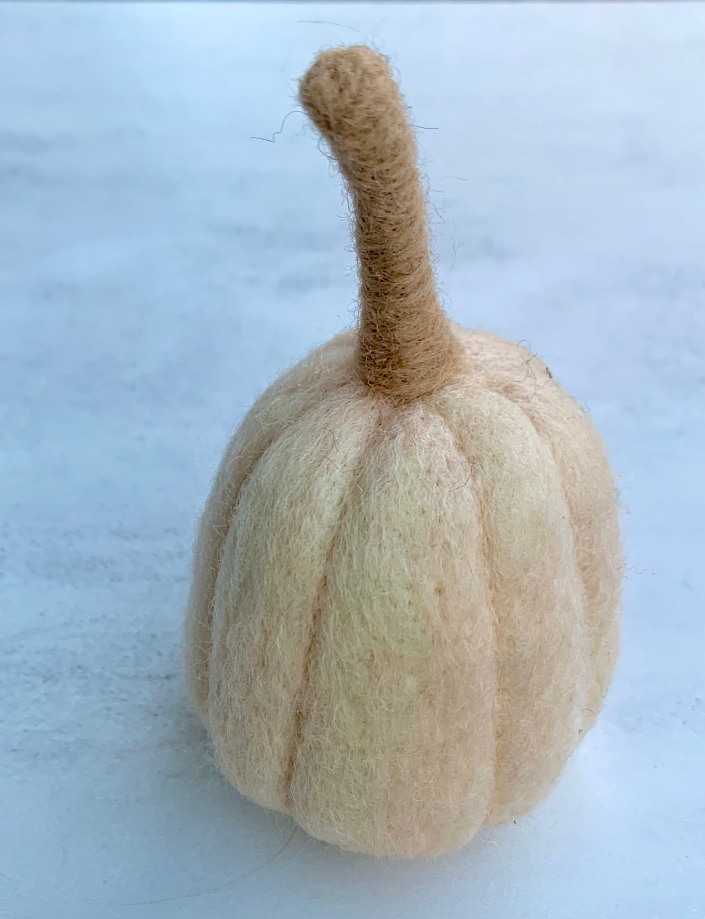 Felted Pale Peach Pumpkin
