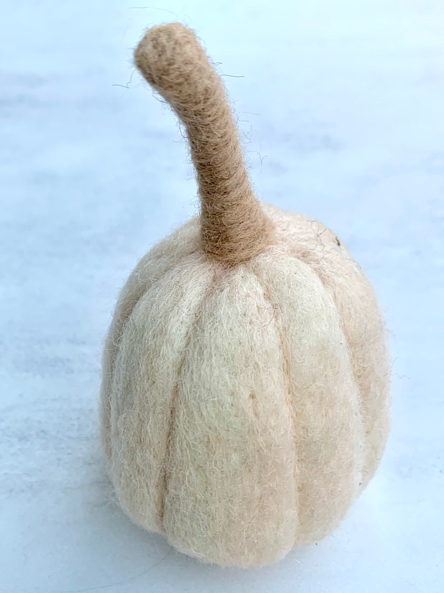 Felted Pale Peach Pumpkin