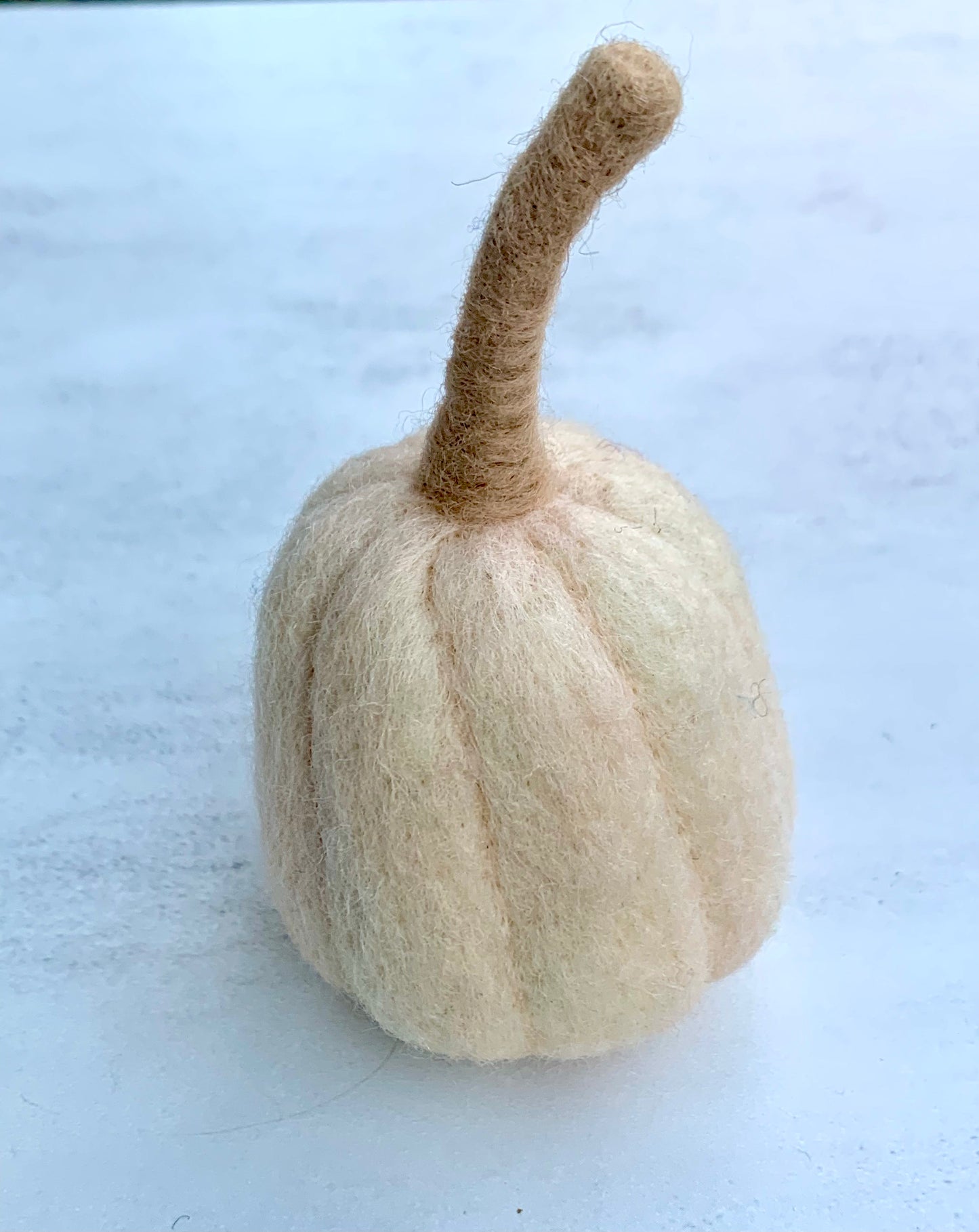 Felted Pale Peach Pumpkin