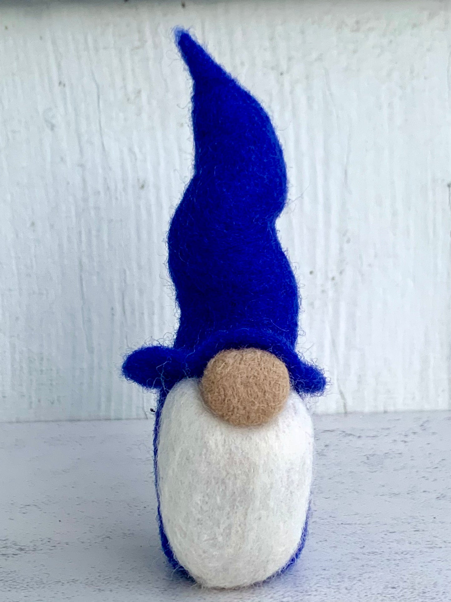 Felted Tomte Gnome with Blue Hat