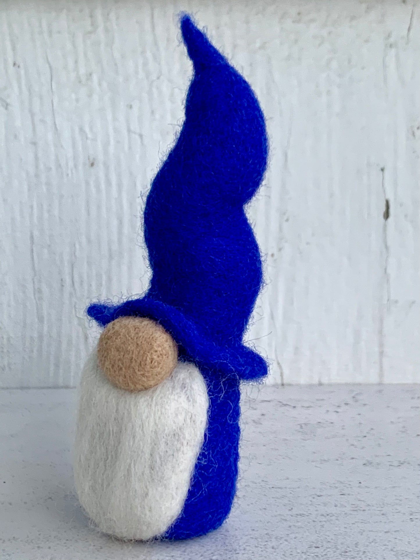 Felted Tomte Gnome with Blue Hat