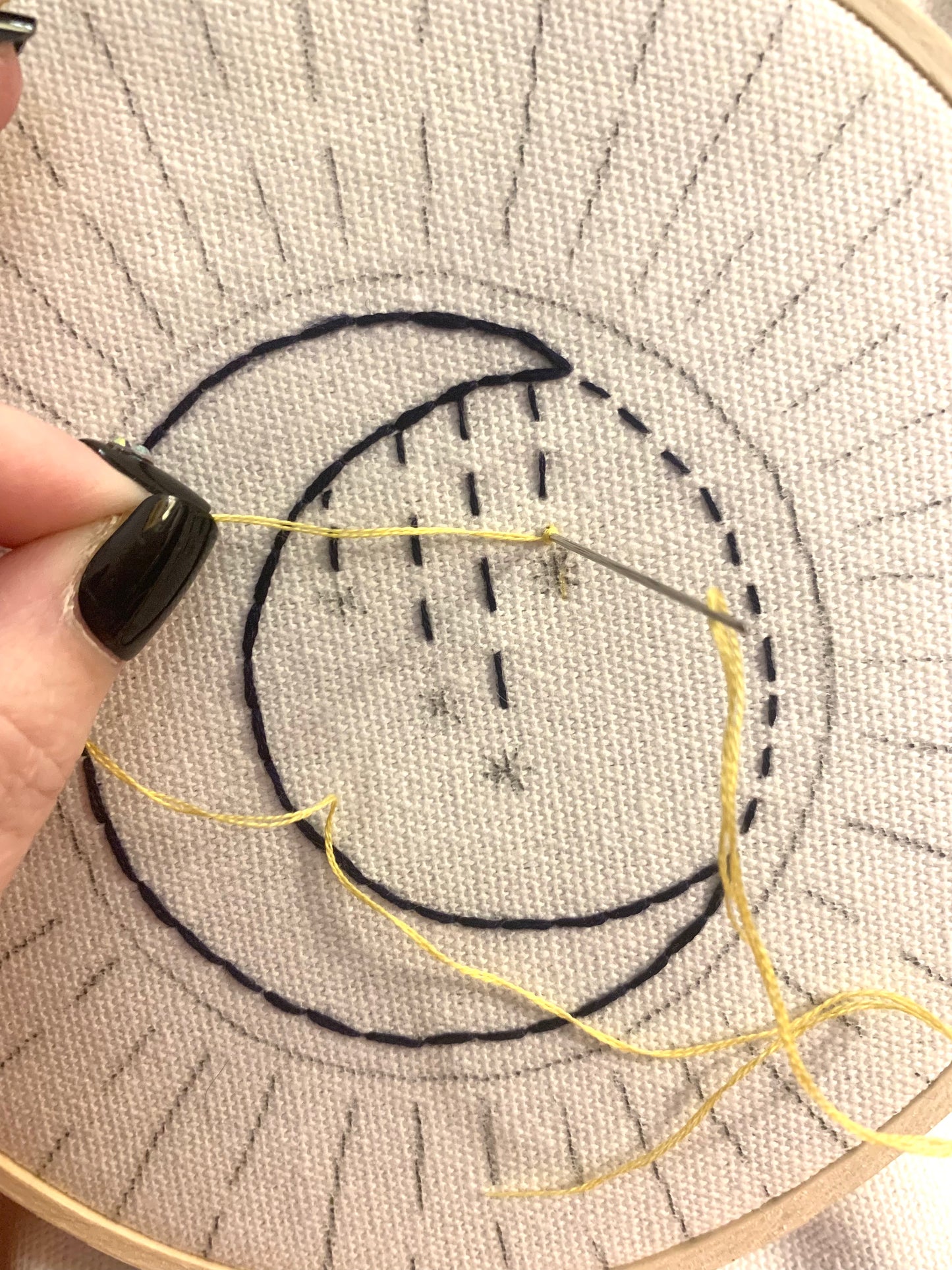 Sun, Moon, and Stars Banner Embroidery Kit