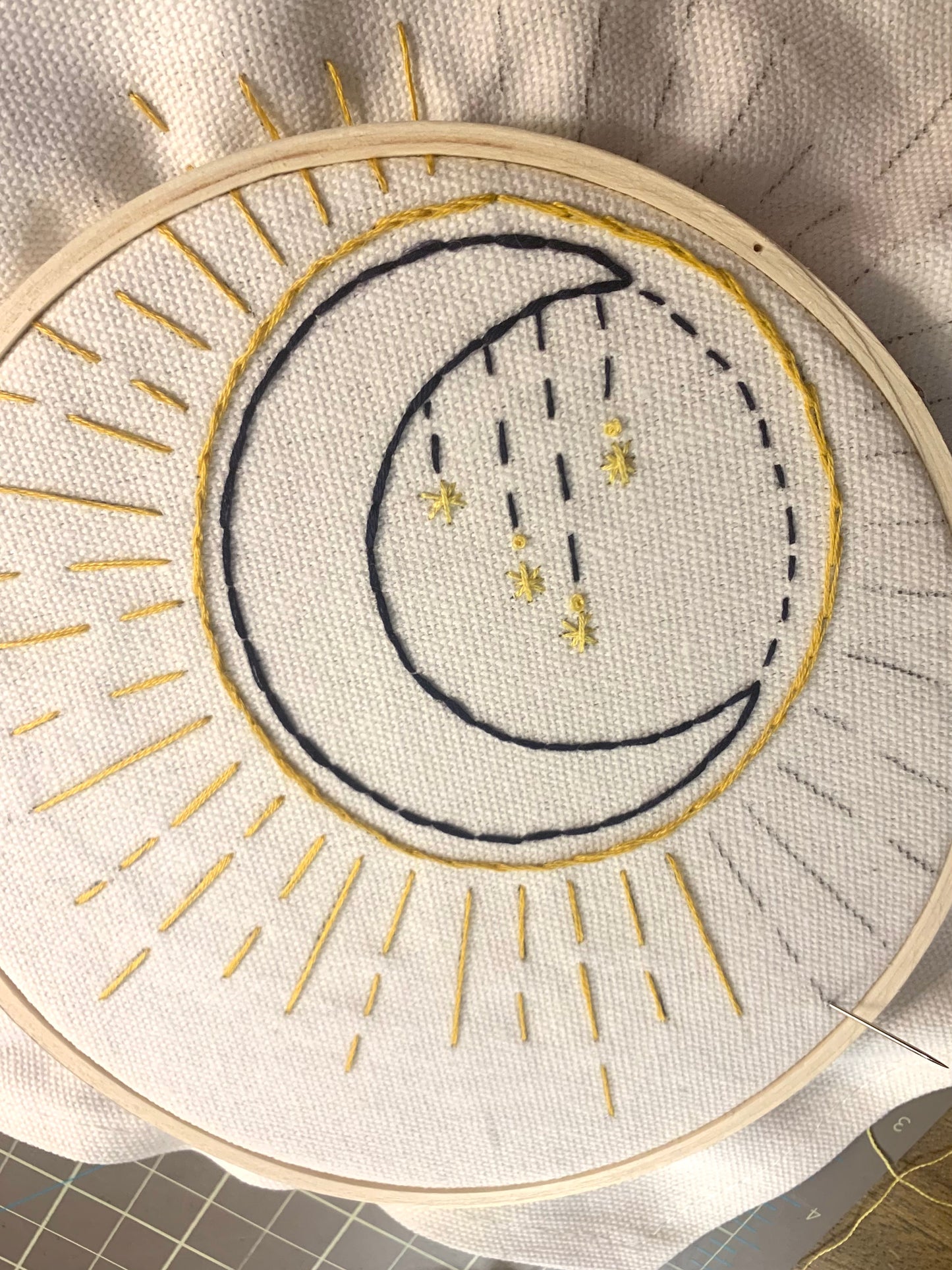 Sun, Moon, and Stars Banner Embroidery Kit