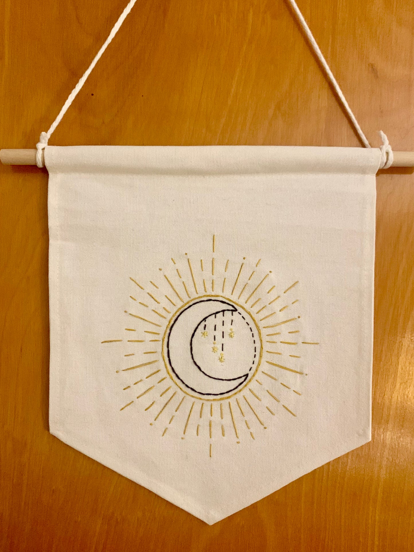 Sun, Moon, and Stars Banner Embroidery Kit