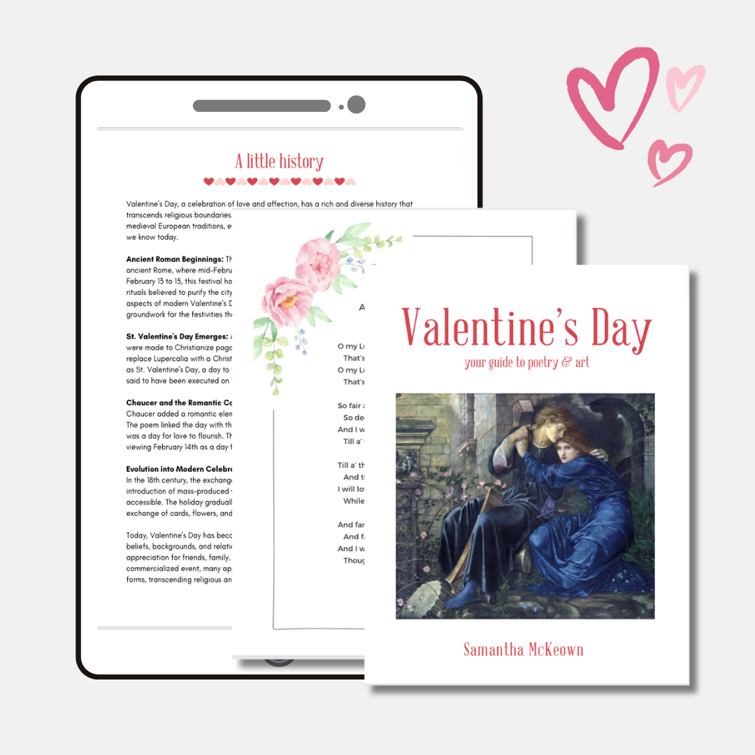 Mini Valentine Guide PDF | Art & Poems Morning Basket | Homeschool