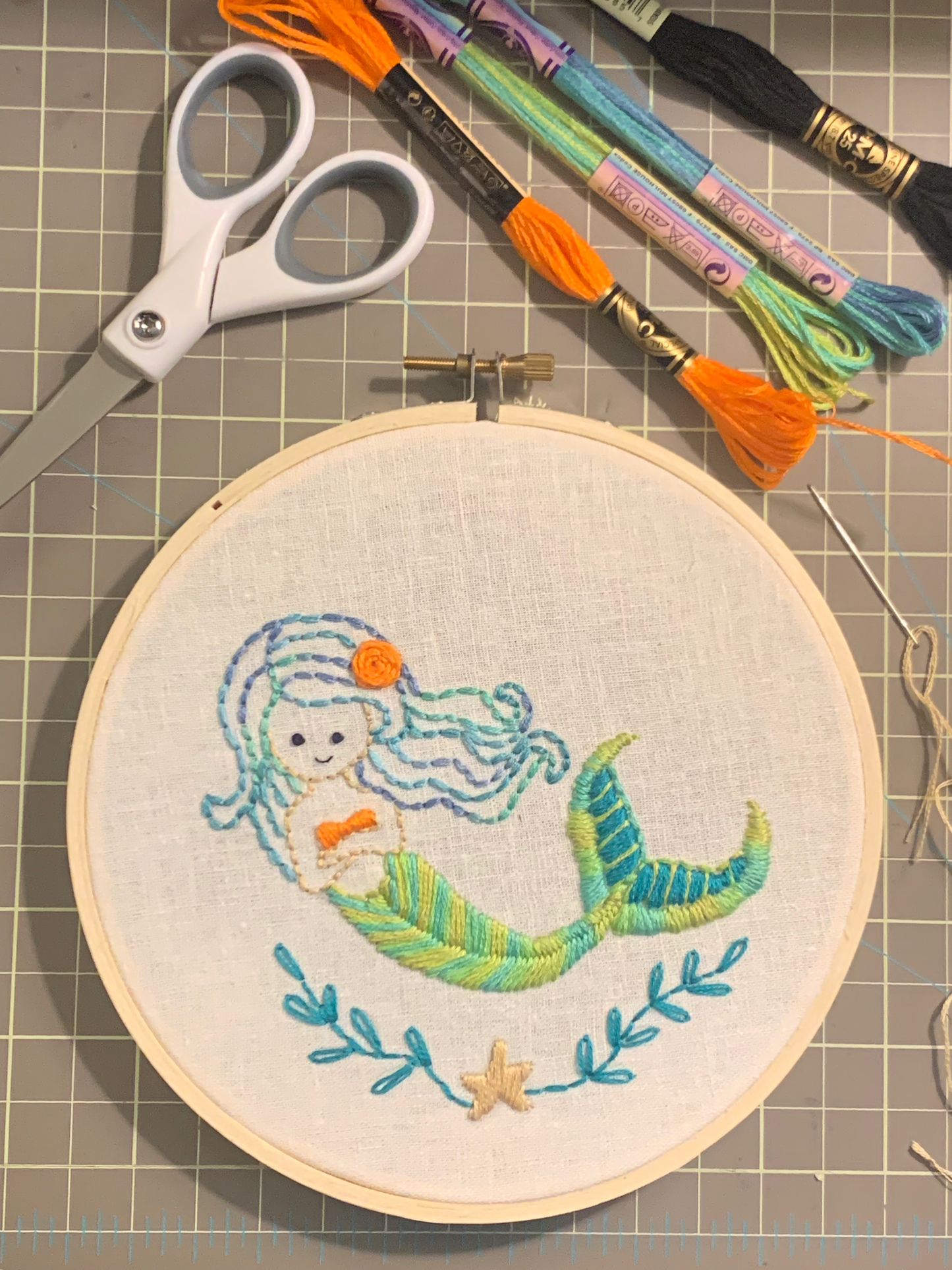 Mermaid Embroidery Kit