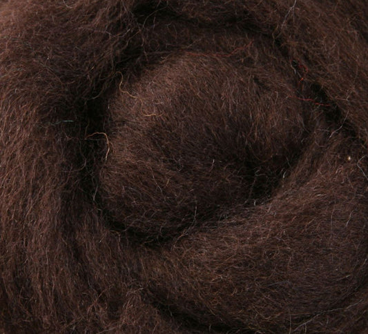 Chocolate NZ Corriedale Wool Roving