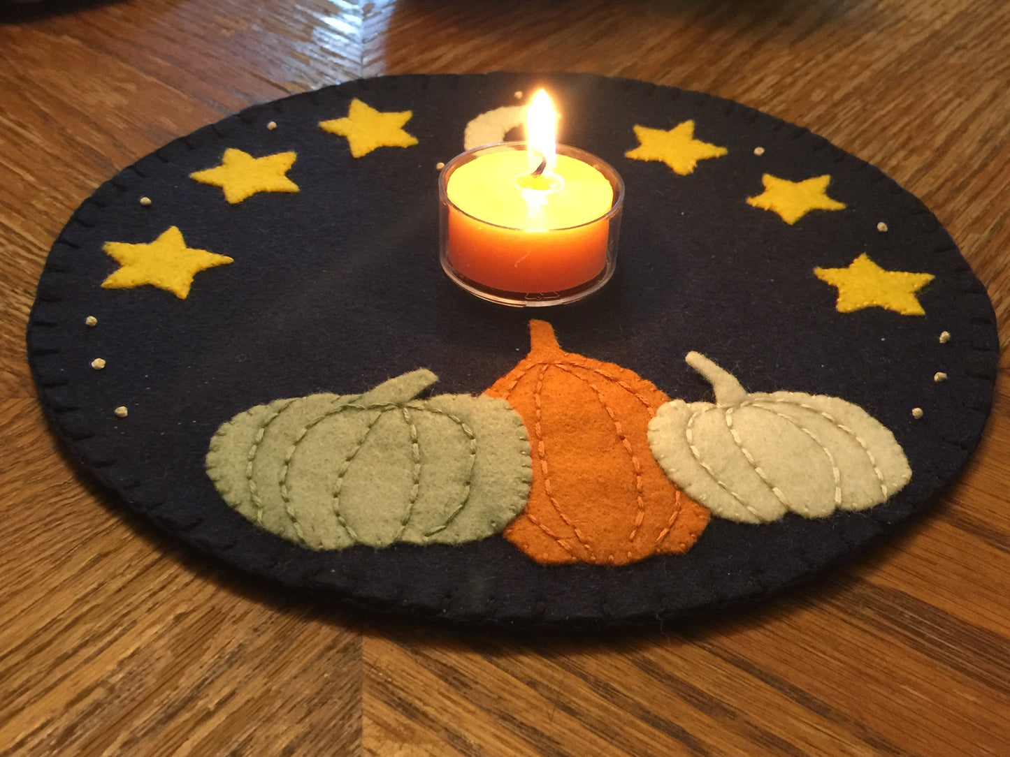 Harvest Pumpkin Candle Mat Class + Kit