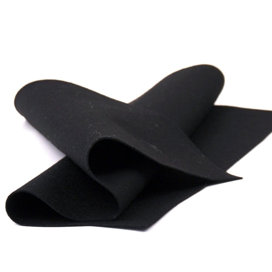 Black Merino Wool Felt Sheet