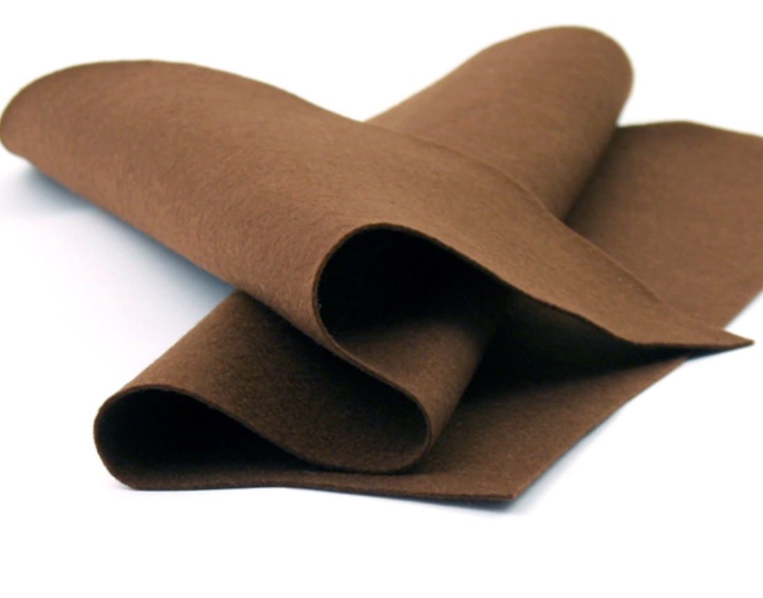 Brown Merino Wool Felt Sheet