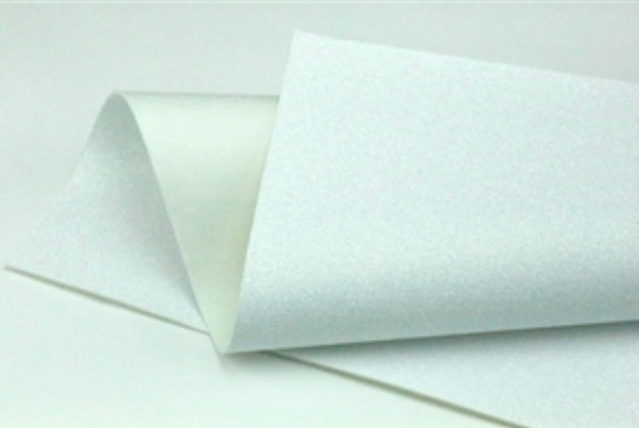 Glitter White Merino Wool Felt Sheet